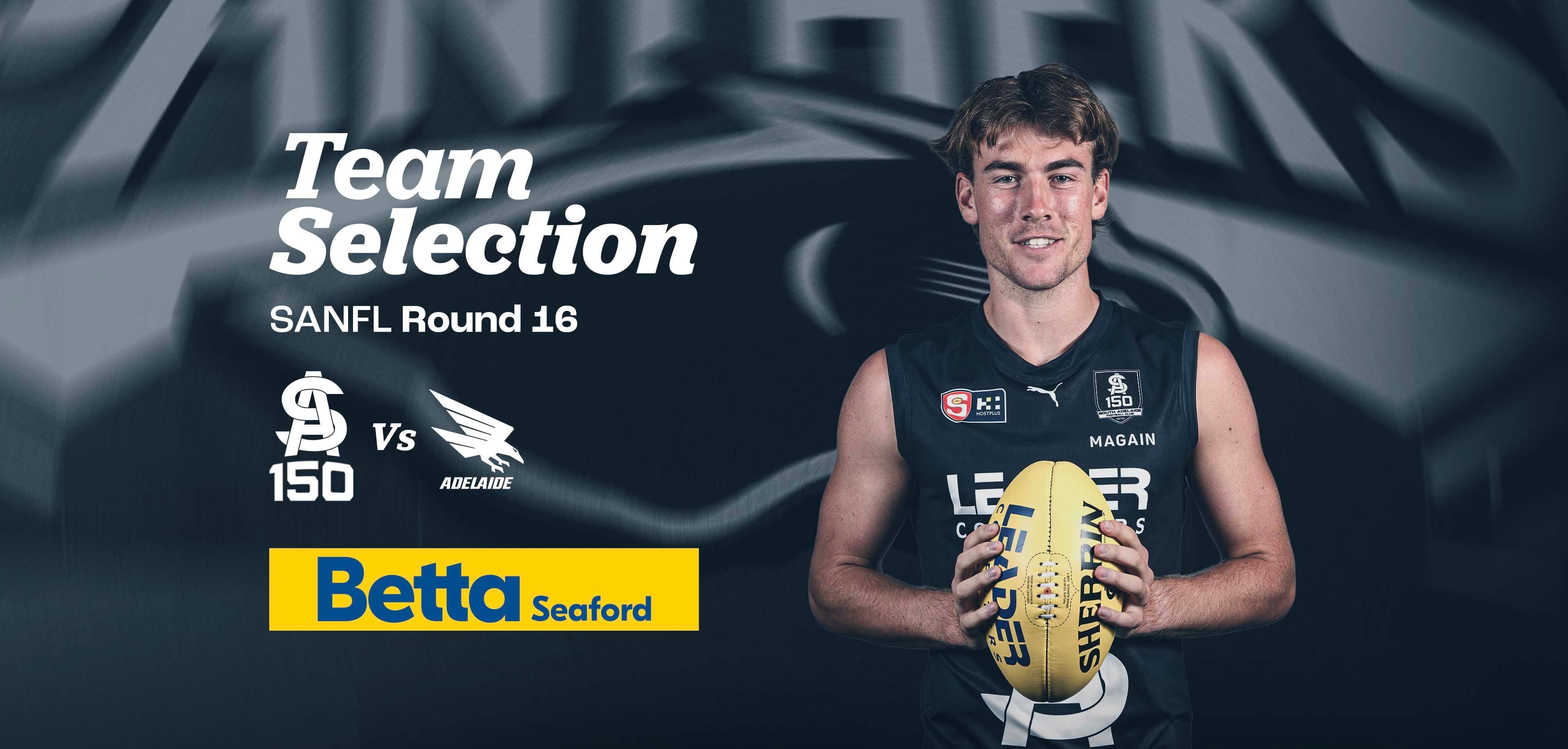 BETTA Team Selection: Round 16 SANFL v Adelaide BETTA Team Selection: Round 16 SANFL v Adelaide